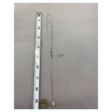 Sterling Silver 925 Necklace with Pink Stone