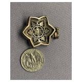 Sterling Silver Filigree 925 Marcasite Pendant Jewelry