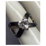 Sterling Silver 925 Heart-Shaped Ring 925 Size 8