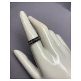 Sterling Silver Sapphire 925 Ring Size 7