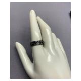 Vintage Sterling Silver 925 Tribal Band Ring Size 9.75