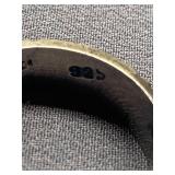 Vintage Sterling Silver 925 Tribal Band Ring Size 9.75