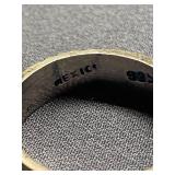 Vintage Sterling Silver 925 Tribal Band Ring Size 9.75