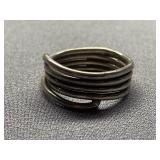 Vintage Multi-Band Sterling Silver 925 Wrap Ring Size 7