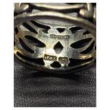 Sterling Silver 925 Ring Intricate Design Size 6