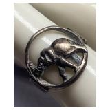 Sterling Silver 925 Elephant Ring Size 5.75