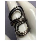 Sterling Silver 925 Ring Twist Design Size 7