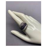 JCM Multi-Stone Sterling Silver 925 Statement Ring Size 11