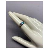 Vintage Sterling Silver 925 Multi Color Opal Ring Size 6