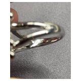 Sterling Silver 925 Floral Design Statement Ring Size 8