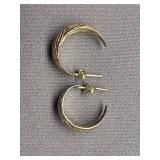 Vintage Sterling Silver 925 Woven Earrings