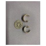 Vintage Sterling Silver 925 Woven Earrings