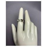 Vintage Sterling Silver 925 4 Leaf Clover Inlay Ring Size 5