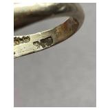 Vintage Sterling Silver 925 4 Leaf Clover Inlay Ring Size 5