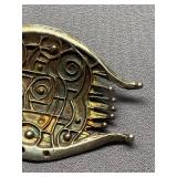 Signed Sterling Silver Iridescent 925 Artistic Brooch