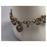 Sterling Silver 925 Heart Bracelet