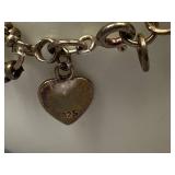 Sterling Silver 925 Heart Bracelet