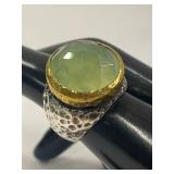 Green Gemstone Sterling Silver 925 Ring