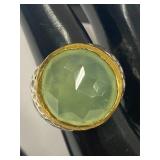 Green Gemstone Sterling Silver 925 Ring