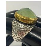 Green Gemstone Sterling Silver 925 Ring