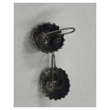 Vintage Sterling Silver 925 Floral Earrings, Handcrafted