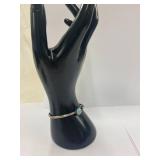 Sterling Silver 925 Larimar Stone Bangle Bracelet