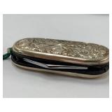 Sterling Silver 925 Engraved Multi-Tool Pocket Knife with Tassel