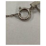 Sterling Silver 925 Necklace Lab Sapphire Pendant