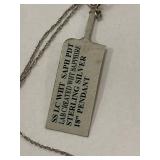 Sterling Silver 925 Necklace Lab Sapphire Pendant