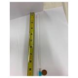 Sterling Silver 925 Necklace with Blue Sea Glass Pendant