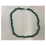 Turquoise Gemstone Bead Sterling Silver 925 Necklace