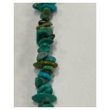 Turquoise Gemstone Bead Sterling Silver 925 Necklace