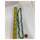 Turquoise Gemstone Bead Sterling Silver 925 Necklace