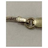 Italian Sterling Silver 925 Necklace with Blue Pendant