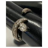 Adjustable Elegant Sterling Silver 925 Ring With Stone Details