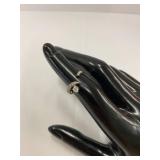 Adjustable Elegant Sterling Silver 925 Ring With Stone Details