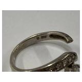 Adjustable Elegant Sterling Silver 925 Ring With Stone Details