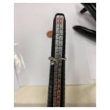 Adjustable Elegant Sterling Silver 925 Ring With Stone Details