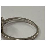 Sterling Silver Paw Design Ring 925 Gemstones Size 6