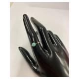 Sterling Silver 925 Turquoise Ring Size 7.75 Minimalist