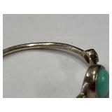 Sterling Silver 925 Turquoise Ring Size 7.75 Minimalist