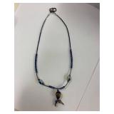 Handcrafted Glass Bead Sterling Silver 925 Necklace Intricate Design