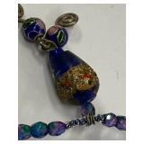 Handcrafted Glass Bead Sterling Silver 925 Necklace Intricate Design