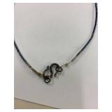 Handcrafted Glass Bead Sterling Silver 925 Necklace Intricate Design