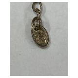 Vintage Necklace with Black Beads and Sterling Silver 925 Clasp