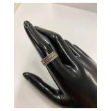Sterling Silver Band Ring 925 Intricate Design Size 7.5