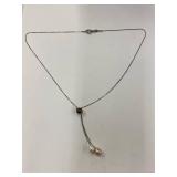 Sterling Silver 925 Necklace with Pearl Pendant