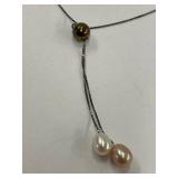 Sterling Silver 925 Necklace with Pearl Pendant