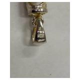 Sterling Silver Floral Pendant .925 Intricate Design