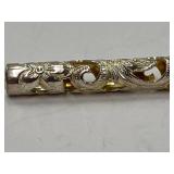 Sterling Silver Floral Pendant .925 Intricate Design